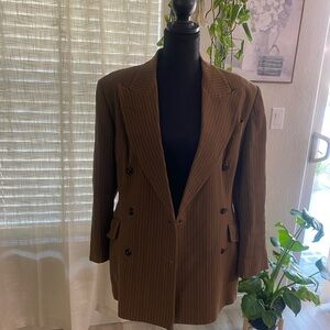 Jean Paul Gaultier Brown Pinstripe Blazer